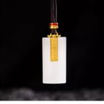 Classic Gold and Jade Gold and Jade Pendant Men and Women's Necklace Pendant-4