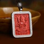 Lunar New Year Cinnabar Pendant Buddha Necklace Men's and Women's Lunar New Year Dragon Holiday Gift for Parents-5