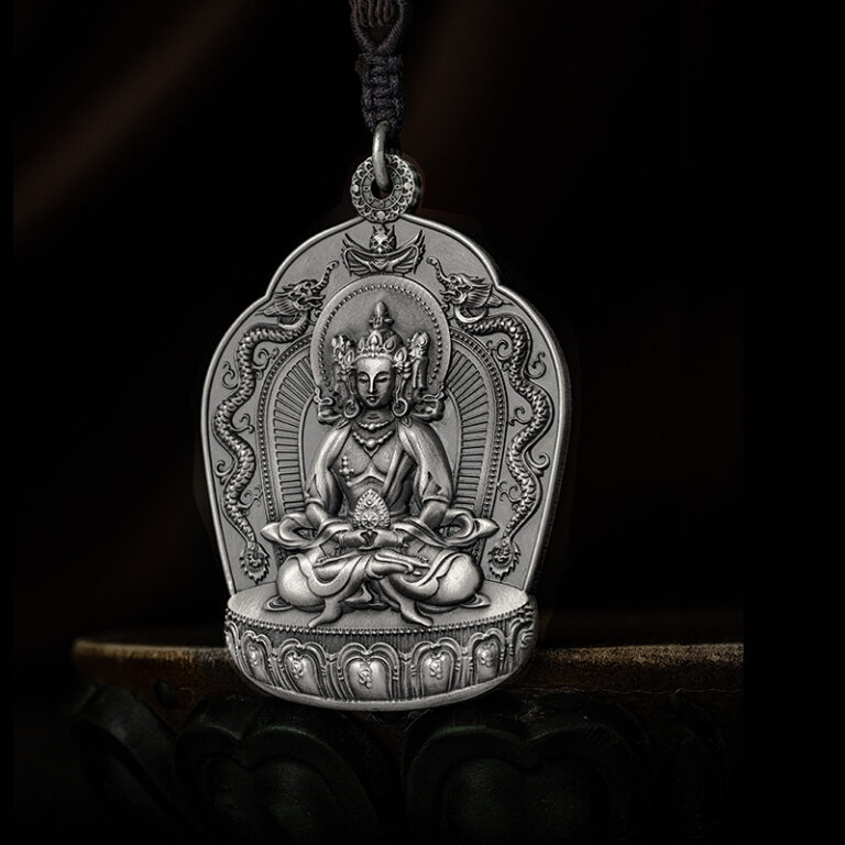 Zodiac Buddha Necklace 999 Pure Silver Pendant Men and Women Models of the Year of the Dragon Buddha Pendant Jewellery-4