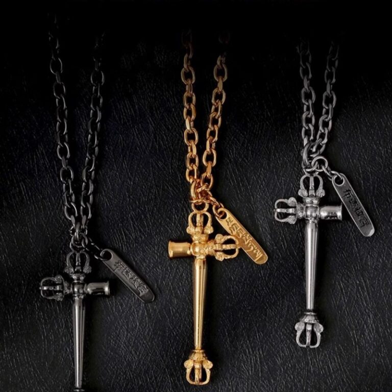 Vajra Kwonji Vajra Hammer Necklace Hip Hop Cuban Chain Trendy Men's and Women's Pendant