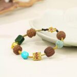 Vajra Bodhi Pearl Beeswax Multi Treasure String Women's Jadeite Jasper Transfer Beads Bracelet Beaded-4