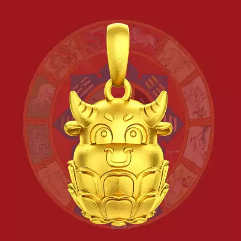 999 Gold Pendant Necklace Chinese Zodiac Dragon Men and Women's models for this birthday gift-5