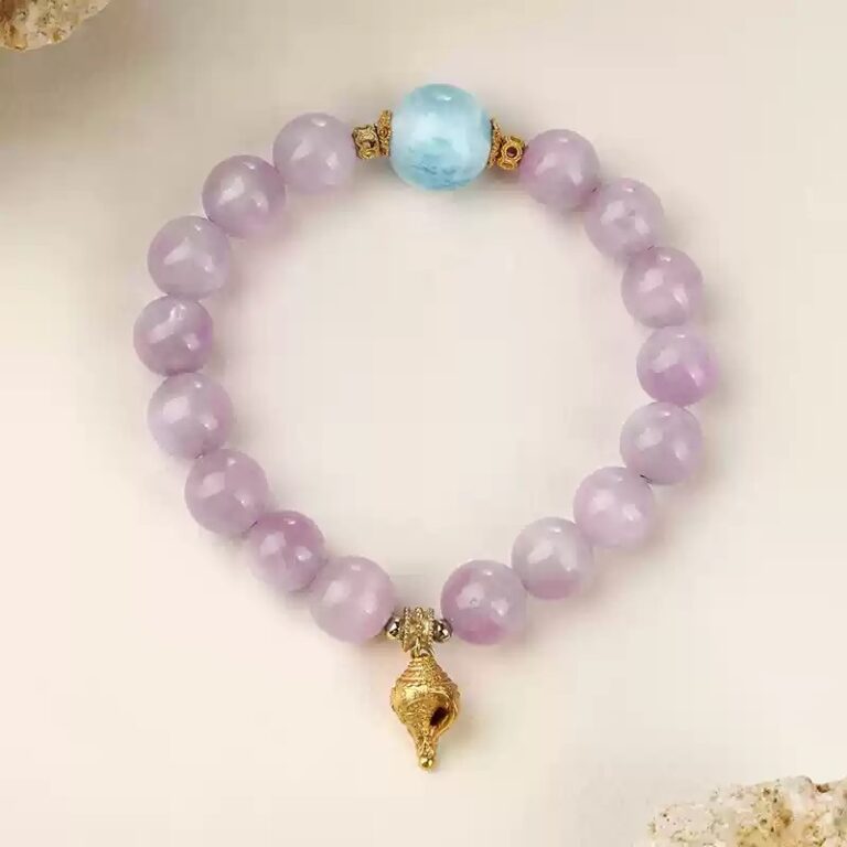 Amethyst Lithium Faixi Spinning Treasure String Haiyanite Women's Lunar New Year Transfer Beads Amethyst Peach Blossom Bracelet-1