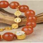 Nanhong Xi Xuan Bao Strings Women's Round Beads Tibetan Ethnic Style Original Design Red Agate Bracelet-5