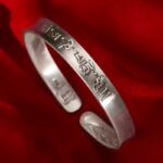 Six Words of Truth 999 Pure Silver Bracelet Female Sterling Silver Young Models Bracelet Open Bracelet Senior Sense of Silver Jewellery-4