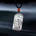 999 Pure Silver Buddha Pendant Necklace Men's This Year of the Dragon Year of Silver Jewellery This Life Buddha Necklace Female Models-5