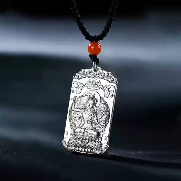 999 Pure Silver Buddha Pendant Necklace Men's This Year of the Dragon Year of Silver Jewellery This Life Buddha Necklace Female Models-5