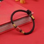 Cinnabar Hand Rope Six Character Truth Transfer Beads Lunar New Year Hand-Woven New Year Red Rope Red Bracelet-6