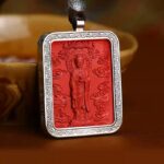 Lunar New Year Cinnabar Pendant Buddha Necklace Men's and Women's Lunar New Year Dragon Holiday Gift for Parents-6