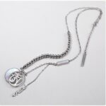 Pearl white shell 925 silver necklace pendant girls new simple niche accessories collarbone chain-5