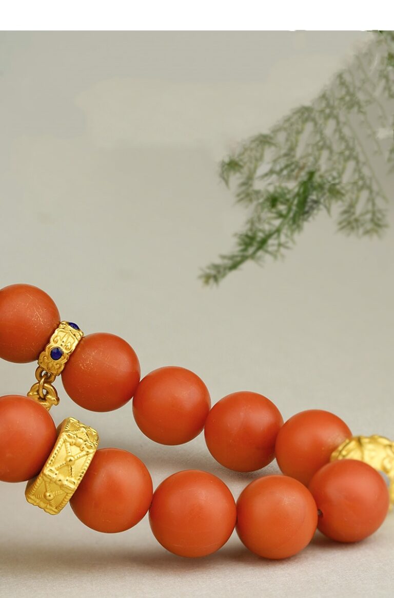 Baoshan Red Gold Hand-Held Rosary Buddha Beads Bracelet Female Bracelet-4