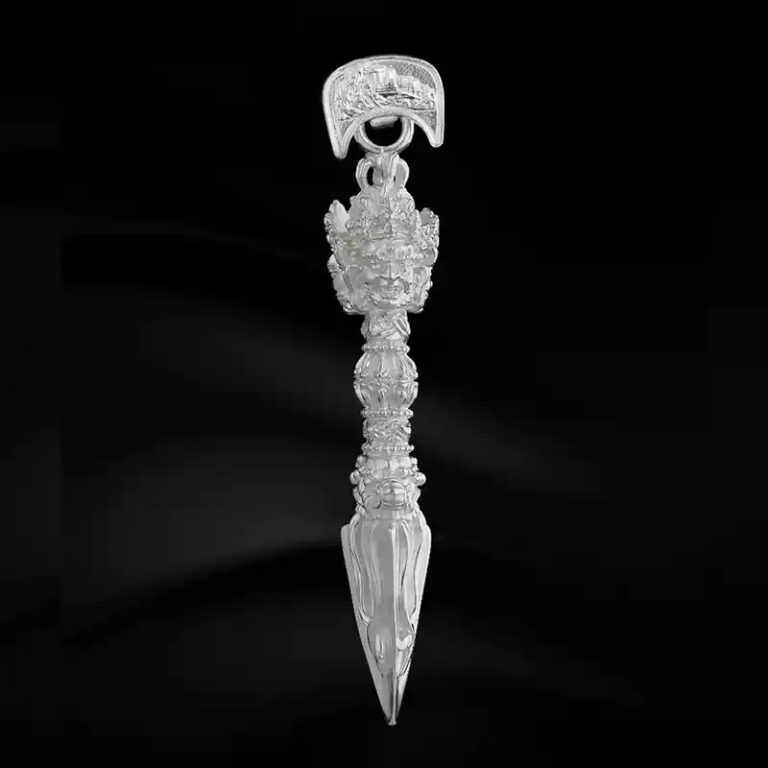 Demon descending vajra and pestle pendant women Tibetan Tibetan 999 foot silver vajra peg necklace men's premium feeling-5