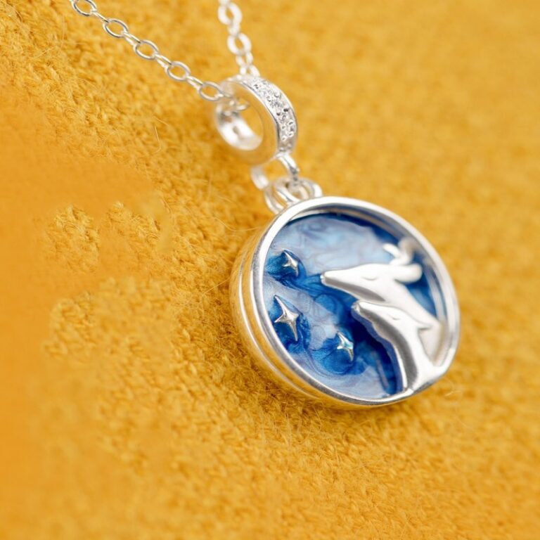 A Deer Follows 925 Silver Pendant Necklace Creative Gift for Friends Girlfriend Girlfriends Birthday Eve Gift-5