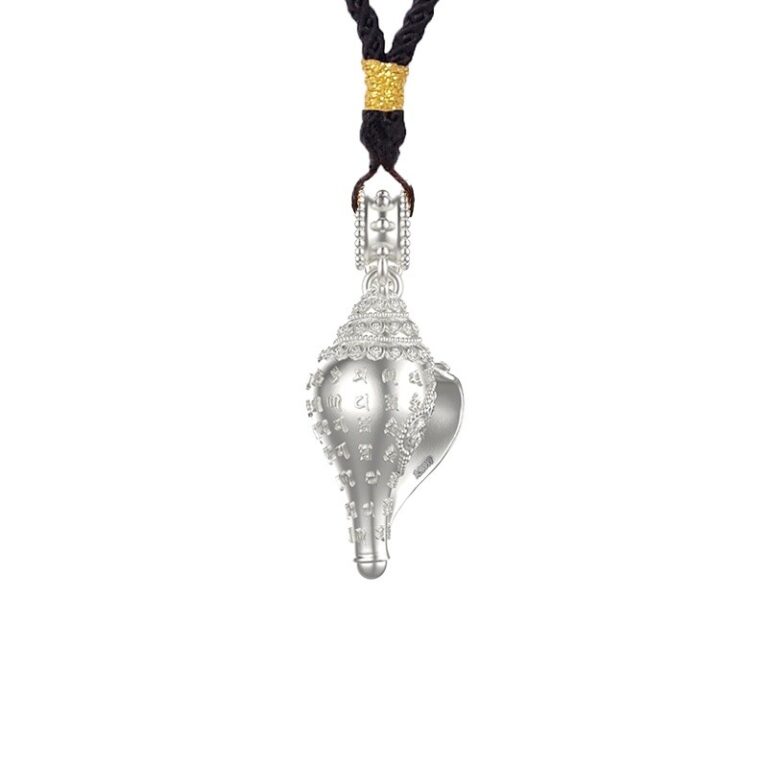 Silver Gold-Plated Conch Hanging Transit Beads Pendant Female 999 Silver Female Single Pendant Necklace Couple Accessories Pendant-5