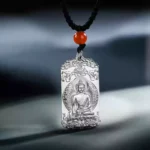 999 Pure Silver Buddha Pendant Necklace Men's This Year of the Dragon Year of Silver Jewellery This Life Buddha Necklace Female Models-6