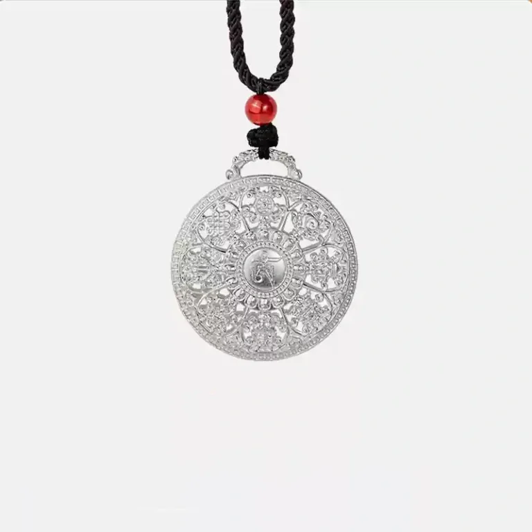 Eight Treasures Auspicious 999 Silver Pendant Necklace Men and Women Models This Year Tibetan Ethnic Style Collarbone Chain-6