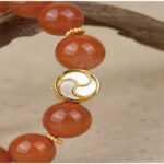 Nanhong Xi Xuan Bao Strings Women's Round Beads Tibetan Ethnic Style Original Design Red Agate Bracelet-6