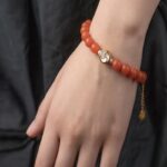 Baoshan nanhong persimmon red joy spinning treasure bracelet women's literature to play with the string of this year's transit beads-6