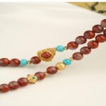 Nanhong necklace Chuan material six words of truth transit beads women's new Chinese agate multi-ring bracelet bracelet-3