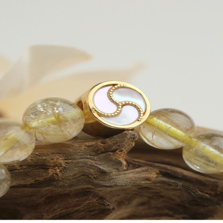 925 Silver Gold Hair Crystal Hi-Spinning Treasure Strings Men and Women's Lunar New Year Carrying Beads Citrine Strings-6