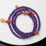 Amethyst bracelet 108 Buddha Beads Strings Female Nanhong Transfer Beads Rosary Finger Twist Literature Play-4