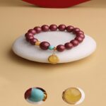 Cinnabar strings beeswax transfer beads birthday gift new red women's bracelets for the current year-7