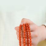 Baoshan Nanhong Pure Gold Jadeite 108 Beads Strings Buddha Beads Strings Women's Bracelets Bracelet Transit Beads-6