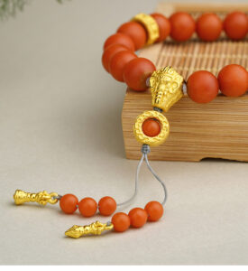 Baoshan Red Gold Hand-Held Rosary Buddha Beads Bracelet Female Bracelet-5