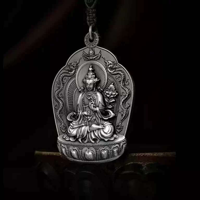 Zodiac Buddha Necklace 999 Pure Silver Pendant Men and Women Models of the Year of the Dragon Buddha Pendant Jewellery-6