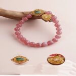 Rhodochrosite Ruyi Lock Bracelet Original Design Niche Bracelet Women's 925 Silver Jade Beads-5