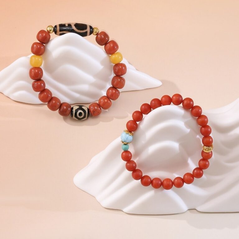 Chuan material nanhong agate vase dzi bead strings women's beads single loop bracelet transit beads