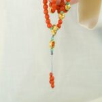 Baoshan Nanhong Pure Gold Jadeite 108 Beads Strings Buddha Beads Strings Women's Bracelets Bracelet Transit Beads-7