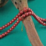 925 Silver Cinnabar Amber 108 Bead String Six Character Truth Necklace for Men and Women for the Year of the Snake-6