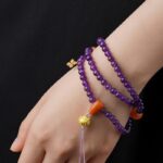 Amethyst bracelet 108 Buddha Beads Strings Female Nanhong Transfer Beads Rosary Finger Twist Literature Play-5