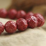 Imperial cinnabar obsidian strings Xiaoye Zitan transit beads turquoise Lunar New Year bracelets for men and women-6