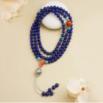 Lapis lazuli Nanhong green pine 108 beads strings women's strings multi-turn bracelet bracelet playing disc game -8