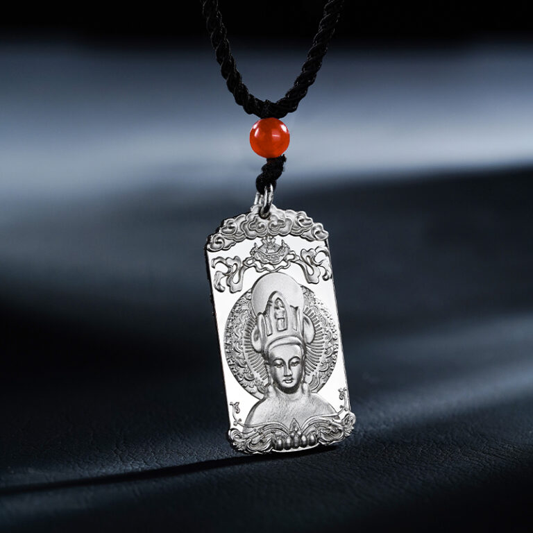 999 Pure Silver Buddha Pendant Necklace Men's This Year of the Dragon Year of Silver Jewellery This Life Buddha Necklace Female Models-7