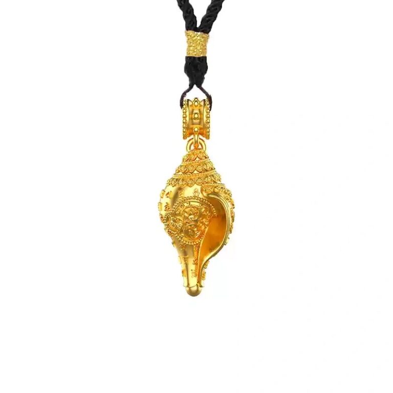 Silver Gold-Plated Conch Hanging Transit Beads Pendant Female 999 Silver Female Single Pendant Necklace Couple Accessories Pendant-7