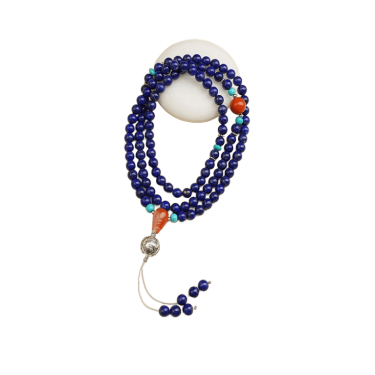 Lapis lazuli Nanhong green pine 108 beads strings women's strings multi-turn bracelet bracelet playing disc game