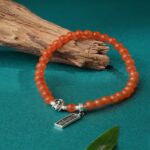 Sichuan material Nanhong jasper multi-turn strings original design niche bracelet birthday gift for girlfriends-7