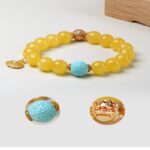 925 Silver Six Character Truth Weighing Beeswax String Three Eyes Dzi Bead Bracelet for Women-10