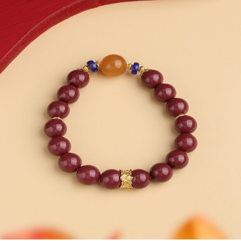 Cinnabar strings beeswax transfer beads birthday gift new red women's bracelets for the current year-2