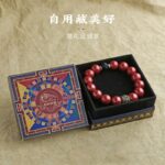 Imperial cinnabar obsidian strings Xiaoye Zitan transit beads turquoise Lunar New Year bracelets for men and women-7