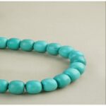 Pure Gold Bar Pendant Turquoise String Women's Tibetan Single Circle Ethnic Style Bracelet Ethnic Style-8