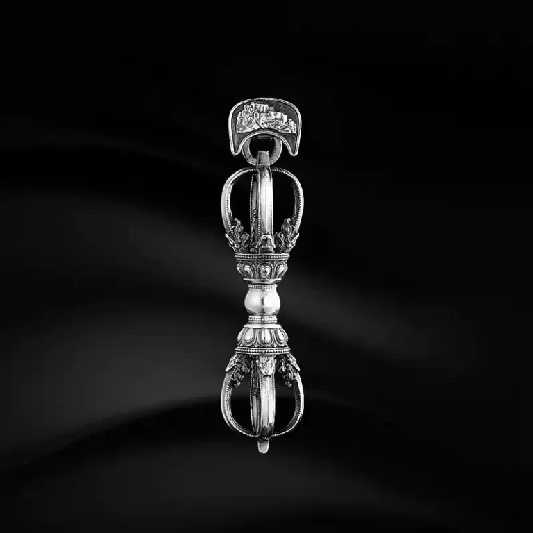 Demon descending vajra and pestle pendant women Tibetan Tibetan 999 foot silver vajra peg necklace men's premium feeling-9