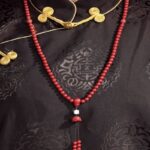 925 Silver Cinnabar Amber 108 Bead String Six Character Truth Necklace for Men and Women for the Year of the Snake-7