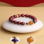 Cinnabar strings beeswax transfer beads birthday gift new red women's bracelets for the current year-9