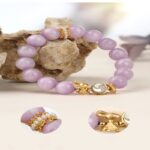 Amethyst Lithium Faixi Spinning Treasure String Haiyanite Women's Lunar New Year Transfer Beads Amethyst Peach Blossom Bracelet-5