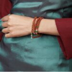 Sichuan material Nanhong jasper multi-turn strings original design niche bracelet birthday gift for girlfriends-9