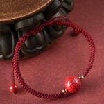 Cinnabar Red Rope Bracelet Men Women Lunar Year Dragon Hand String Beads Compilation Red Hand Rope Gift Jewellery-7